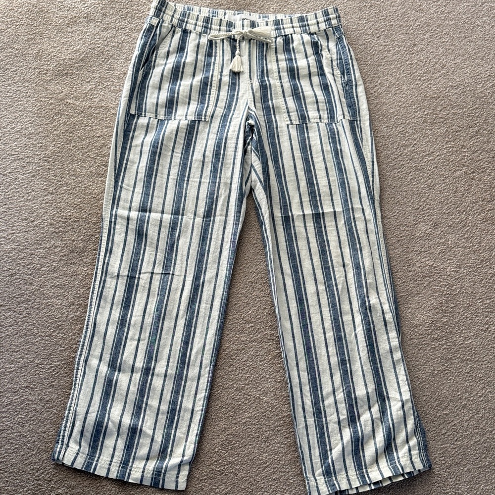 Sonoma Blue and White Striped Pants